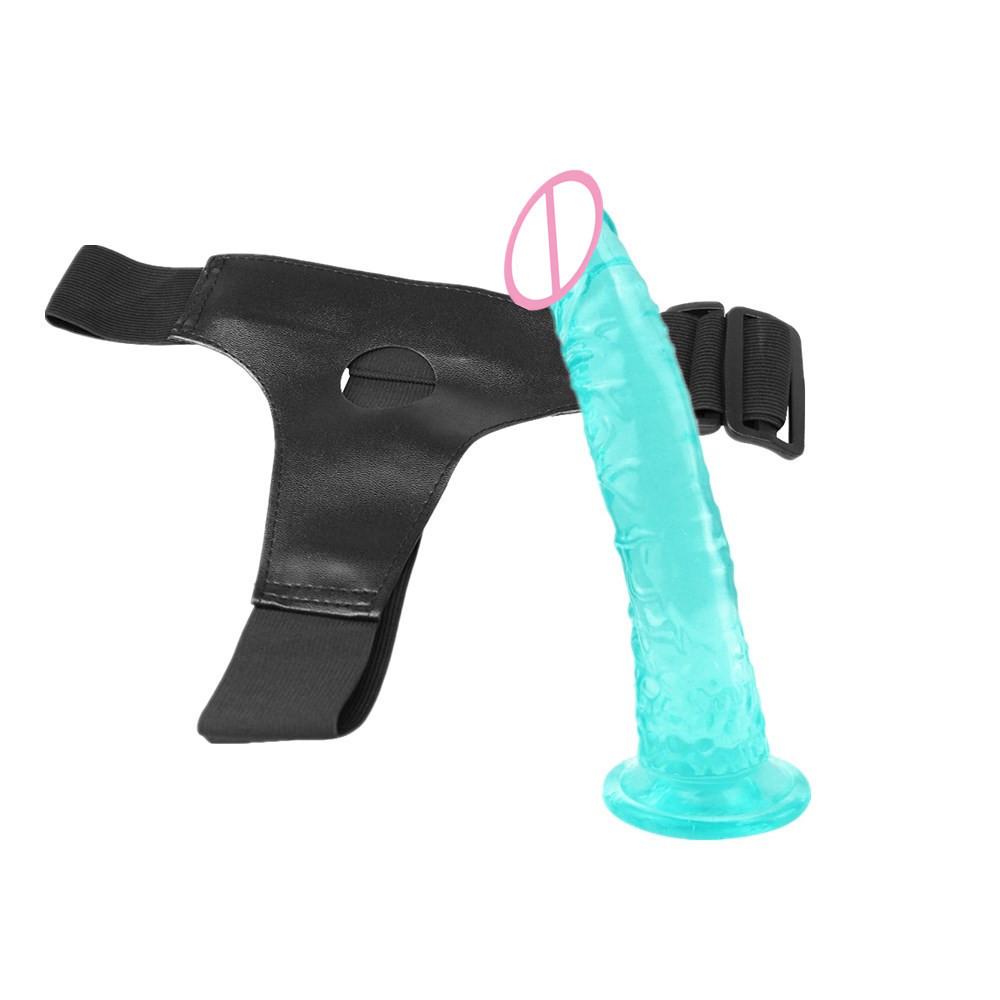Wearing Leather Pants Without Egg Size Female Dildo Masturbator Adult Pull-up Wearing Penile Products