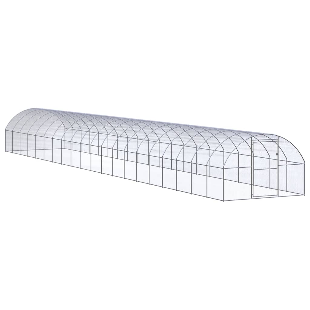 Vidaxl Jaula Exterior Para Pollos, 3X20X2 M, Acero Galvanizado