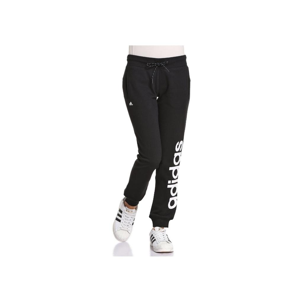adidas Vintage Logo Bedruckte Strick-Sporthose Damen Hose Schwarz AJ4592
