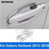 Side Door Handle Bowl Cover Trim For Subaru Outback 2015 2016 2017 2018 Chrome Protector Bezel Exterior Accessories Car Styling