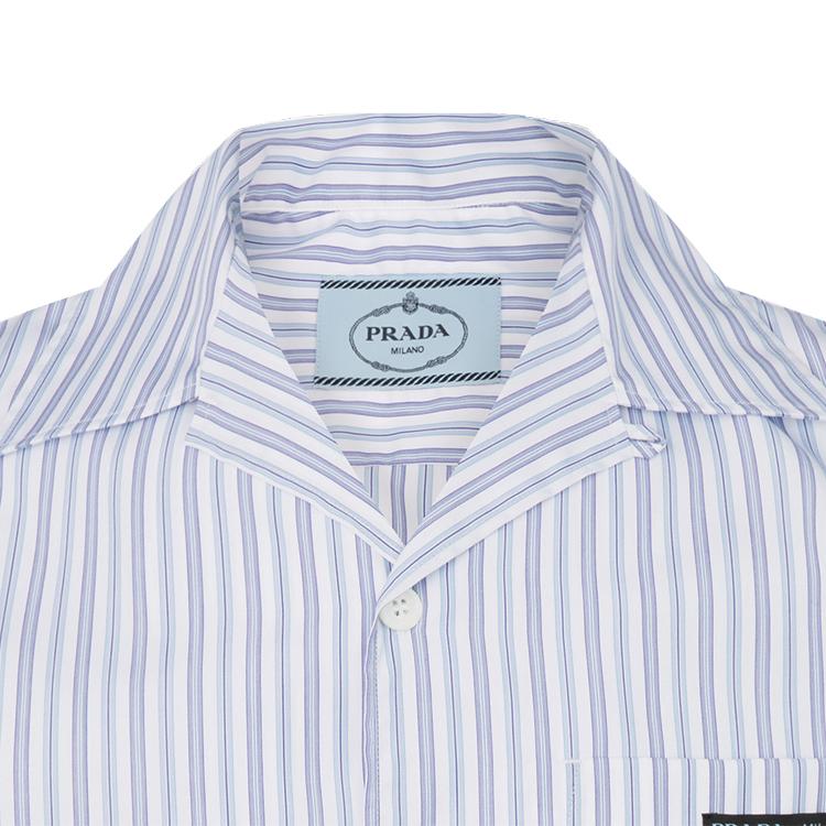 PRADA Shirts Men's Blue Polo Collar Moderate UCS339-1YGYF0012