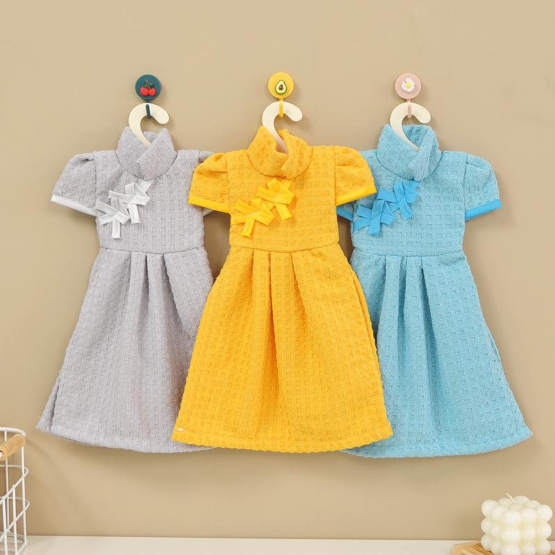Class A microfiber cheongsam hand towel, cute kitchen hanging hand cloth, household bathroom hand towel