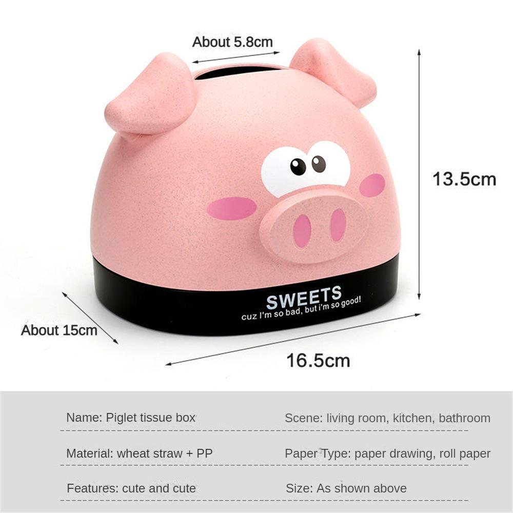 Cartoon-Aufbewahrungsbox, Weizen-Orange, Papierbox, Aufbewahrungs-Organizer, Schwein, Taschentuchbox, Halter, Rosa/Beige, Taschentuchbox, Serviettenhalter, Haushalt