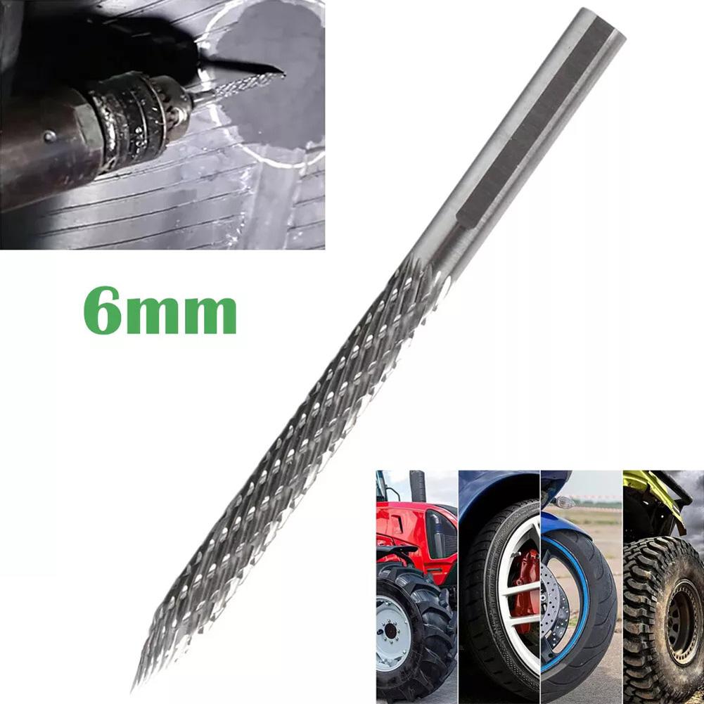 High Carbon Steel 6mm Tyre Carbide Cutter Reamer Tyre Puncture Repair Tire Repair Cutter Tool Car Repair Tool