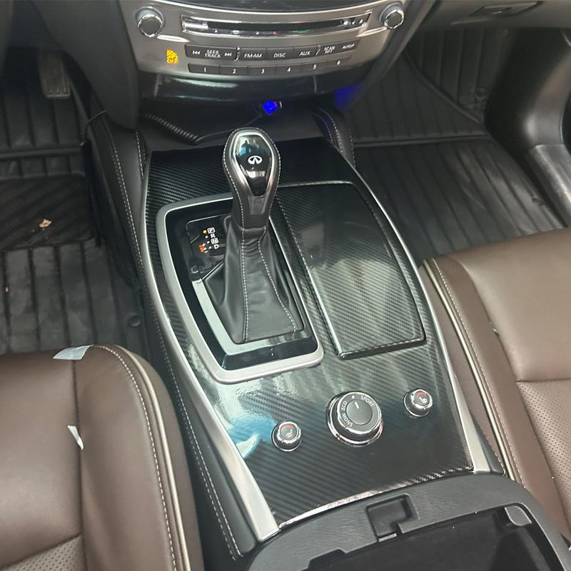 For Infiniti JX35 QX60 2012-2018 Interior Central Control Panel Door Handle Carbon Fiber Stickers Decals Car styling Accessorie