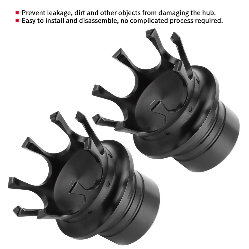 Front Axle Cap Covers Distinctive Crown Styling CNC Aluminum Alloy for Motorbike ModificationBlack