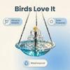 Household Solar Bird Bath Floating Water Feature Hummingbird Bathing Bowl  Yard Decoration