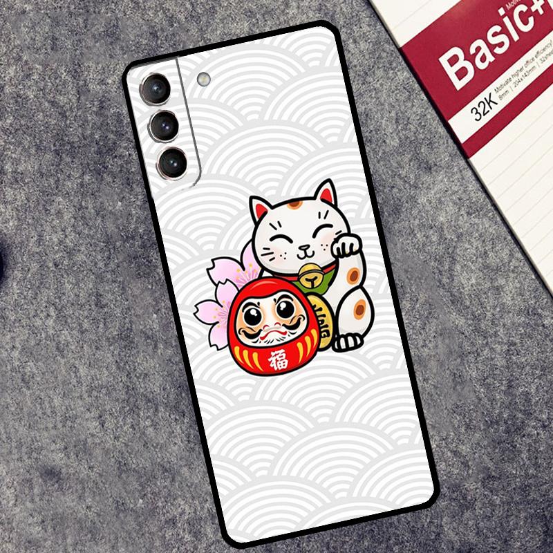 

Счастливый Кот Манеки Неко Японский Чехол Для Samsung Galaxy S25 S26 Ultra S20 S22 S23 S24 Ultra S21 Plus S10 S25 FE Чехол Coque Galaxy S23 FE