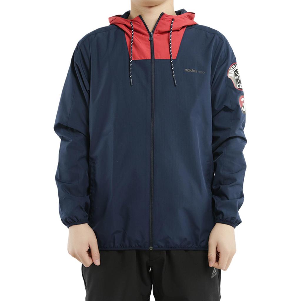 Adidas Chaqueta Casual de Manga Larga con Capucha y Cremallera Neo Sports para Hombre Chaquetas Azul Marino FK5815