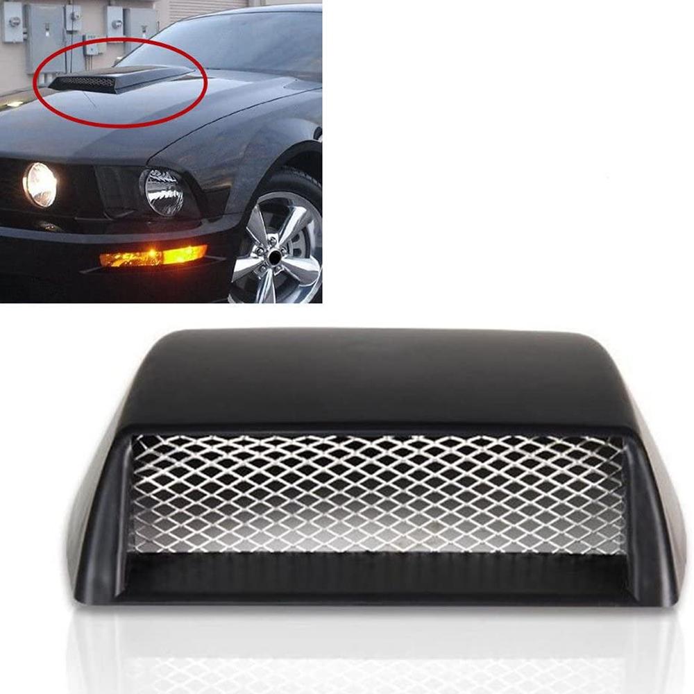 1PC Universal Car Decorative Air Flow Intake Hood Scoop Bonnet Supply Vent Sticker Cover Hood Universal Car Accessories