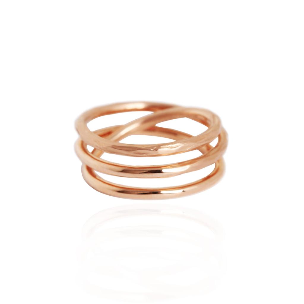 Mezmic Art Triple 14K Gold Ring