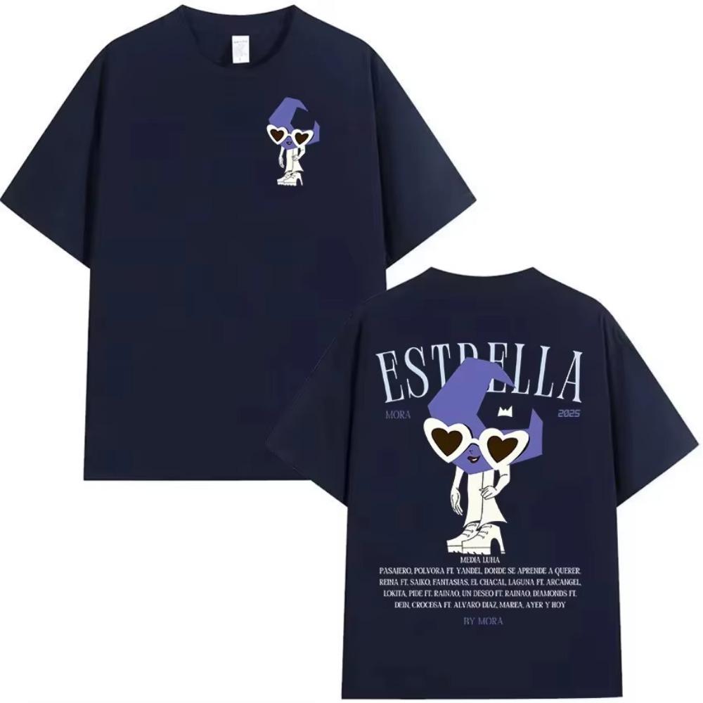 Rapper MORA Album 2025 Merch Graphic T Shirt Men's Clothing Casual Oversized T Shirts Unisex Fashion High Quality  T-shirt