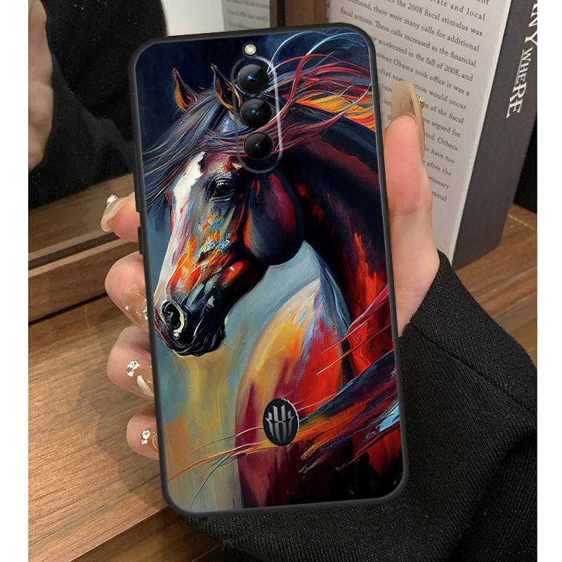 Horse Waterclour Case For Nubia Red Magic 8 9 10 Pro Plus 6 7 6S 7S Pro 5G 6R RedMagic 9S 8S Pro Plus Coque