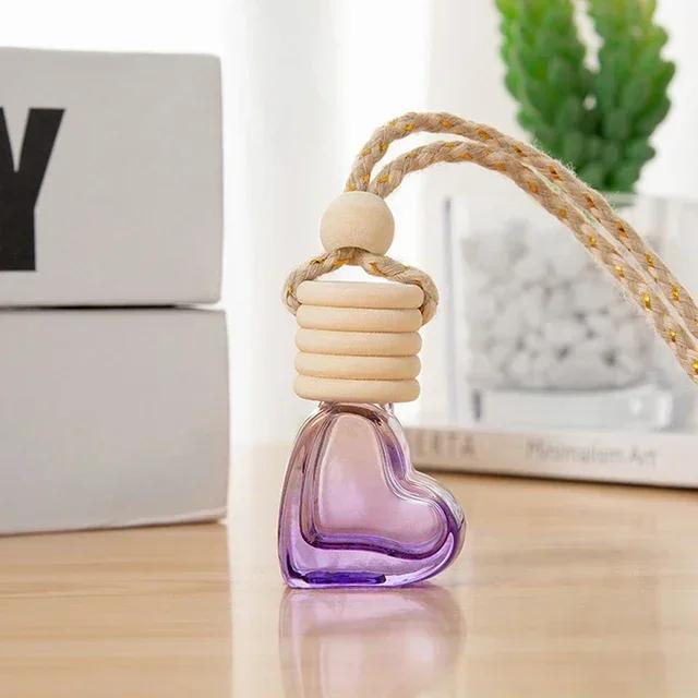 

1pcs Perfume Bottle Ornament Hanging Empty Bottle Essential Oil Diffuser Fragrance Air Freshener Scent Car Interior Accessory фиолетовый