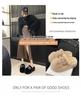 2025 Autumn/Winter Women's Plush Platform Slippers - Cozy Cotton, Thick Sole, Closed Toe