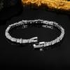 A new copper inlaid zircon irregular belt buckle tennis bracelet fashionable design trendy, popular