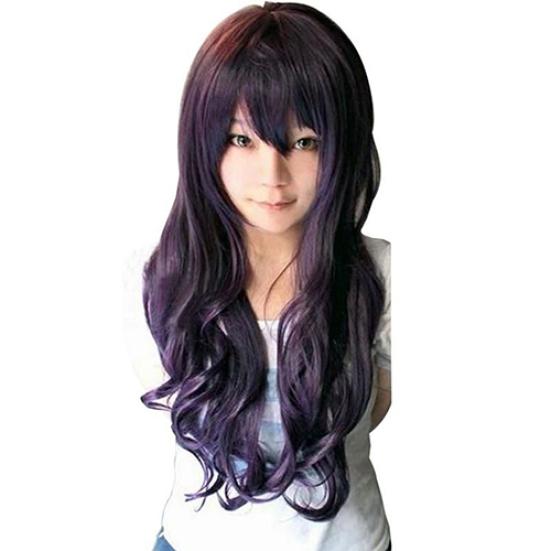 Women Long Curly Big Wavy Hair Popular Colorful Cool Perma-long Cosplay Wig