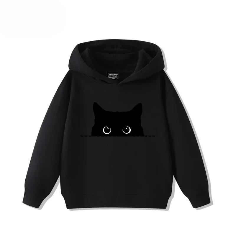 

Осенние 3D толстовки с принтом кота, модные, повседневные, спортивные, с длинным рукавом, детские, для мальчиков и девочек, детские, унисекс, худи 160