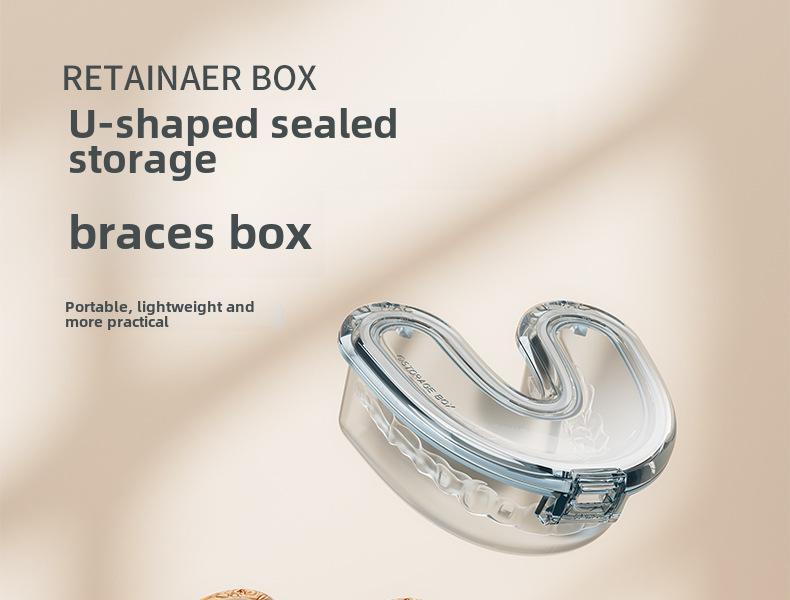 Neviditelný ortodontický držák a schránka na protézy se zámkem