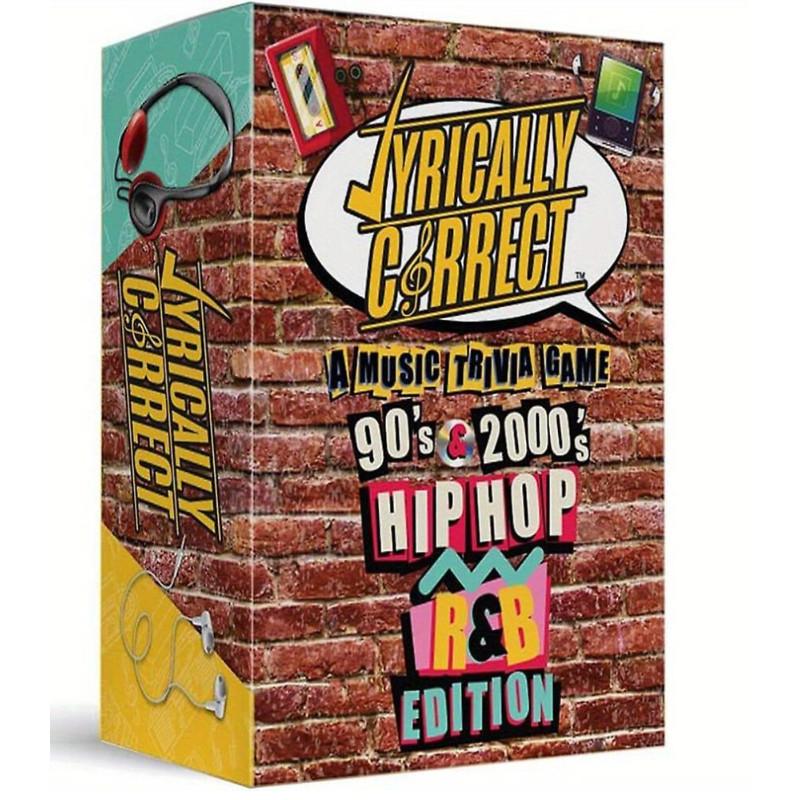 Kartenspiel Lyrically Correct 90er und 2000er Hip Hop mit Papiermaterial für Familienspaß