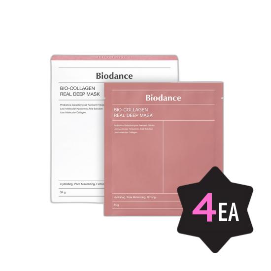 Biodance Bio Collagen Real Deep Mask Sheet Intensive Hydrating & Firming 34g x 4 Pack