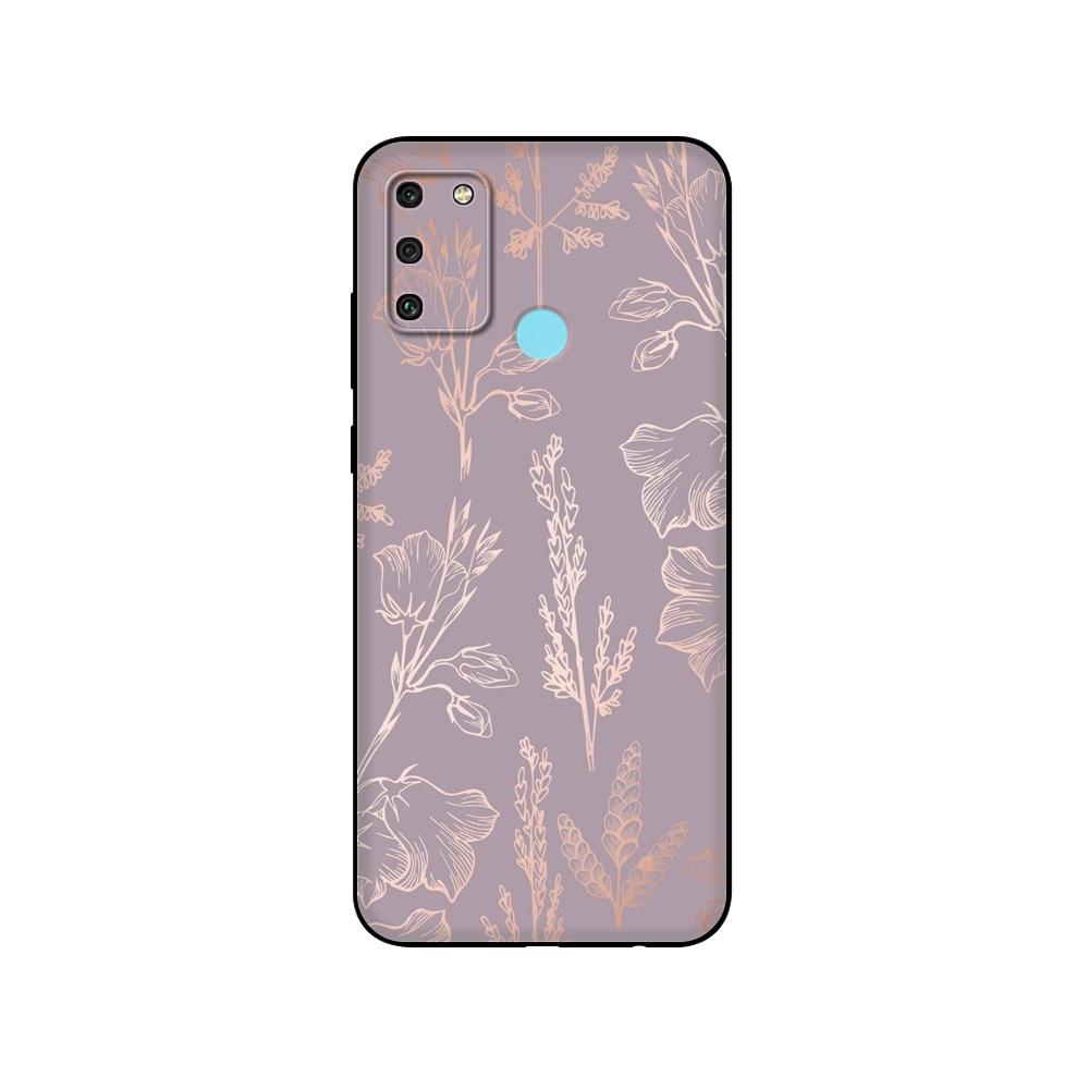 

Черный чехол из ТПУ для Huawei Honor 8a Prime 8s Prime 9 Lite honor 9A 9C 9X Premium 9x Pro 9S чехол Gold Rose Glitter Pink Love Herat honor 9X pro