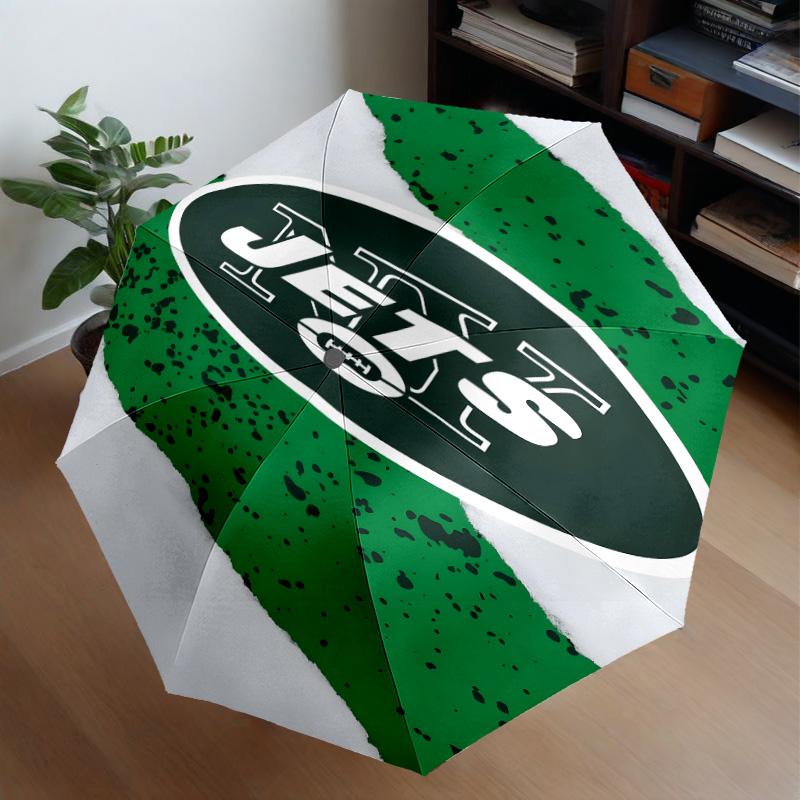 Jets Football Umbrella 8-Frame for Travel, Camping, Casual Lightweight Portable Umbrella, Essential for Every Family Holidays Gift