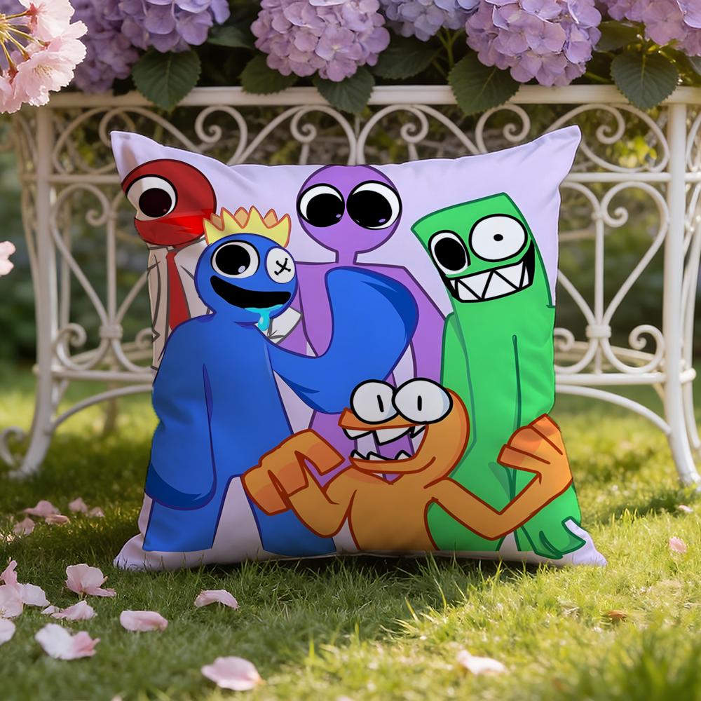 Anime R-Rainbow F-Friends cartoon Cushion Cover Home & Car Dual-Scene Pillow Cover: Reversible for Premium Comfort