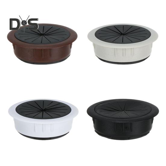 60MM Desk Cable Grommet Petal-Shaped Buckle Wire Hole Cover Home Office Desk Computer PC Cord Management Protection Round Cover Cable Organizer