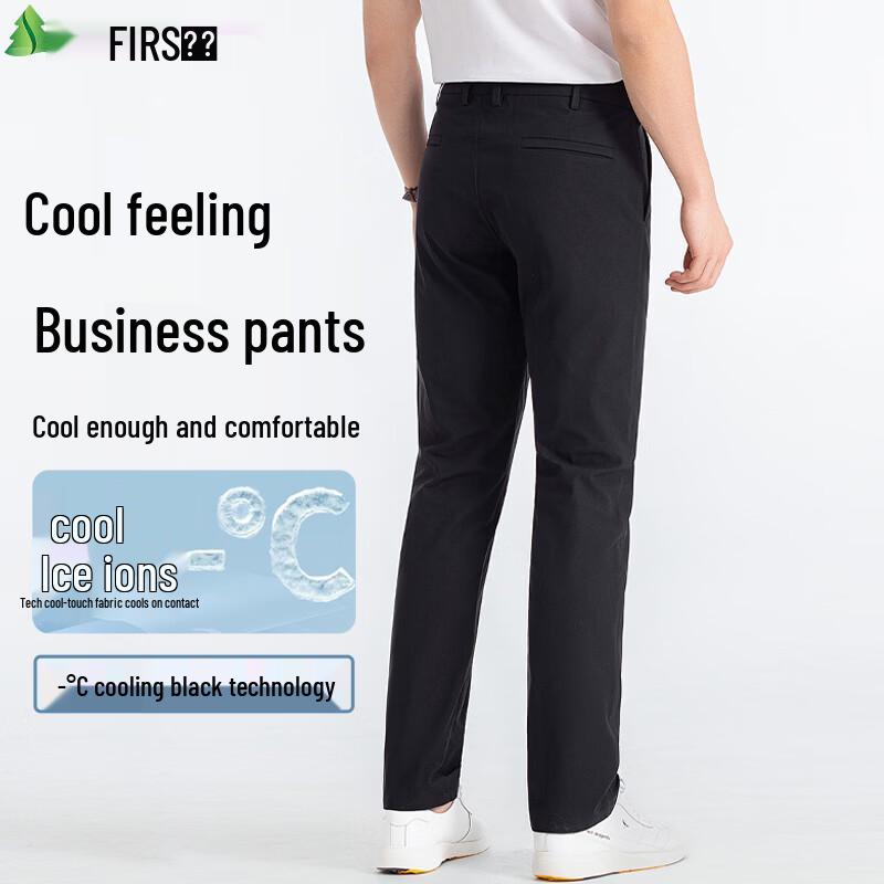 FIRS Men s Wrinkle-Resistant Straight-Leg Casual Dress Pants 35