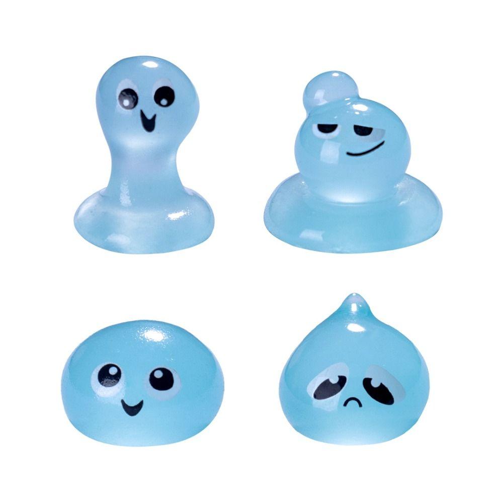 50pcs Cartoon Halloween Luminous Water Elf Figurine Waterdrop Statue Toy Micro Landscape Ornaments