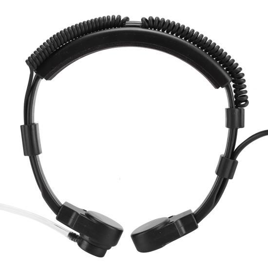 3.5mm Throat Mic Microphone Earphone PTT Adjustable Concealed Air Conduit for Smartphone