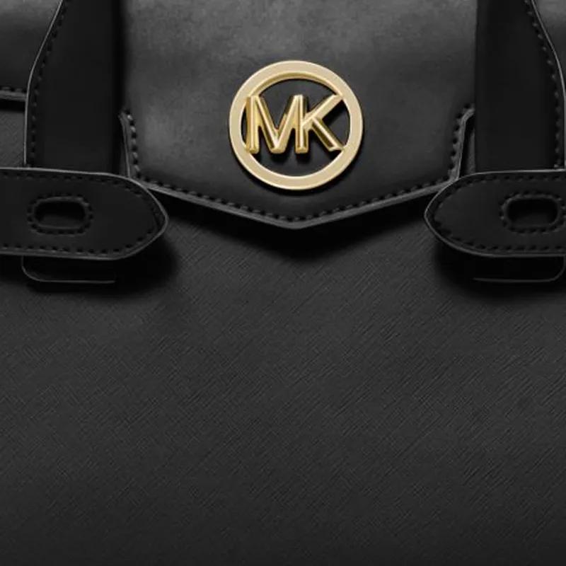 MICHAEL KORS Carmen Artificial Leather Portable Crossbody Bag , Shoulder Bag Medium Women's Black (Unisex) Handbags 35S2GNMS8L 001