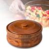 Wooden Bowl Serving Bowl Storage Reusable Solid Wood Wooden Salad Bowl with Lids