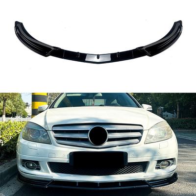 Przednia Lip Spoiler Dyfuzor Rozdzielacze Zderzaka BodyKit Fartuchy Osłona Listwa Dla Mercedes-Benz Klasa C W204 Edycja Standardowa 2007-2010