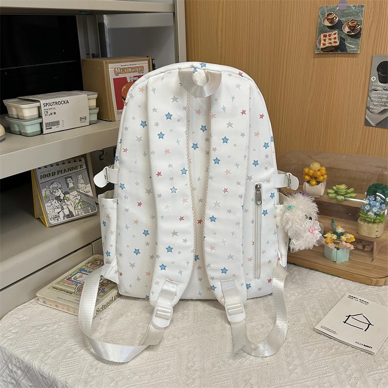 תרמיל נשים עם הדפס כוכבים, קיבולת גדולה, תיק בית ספר לתלמידים