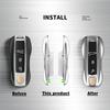 AABKT1 For Porsche Cayenne Panamera Macan Cayman 718 911 Taycan Gloss Chrome  Key Shell Car Key Case Metal Material