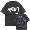 Washed Vintage Rapper Milo J    Music Album Logo Merch Tshirt Unisex Women Hip Hop Fashion Oversized T Shirts Streetwear