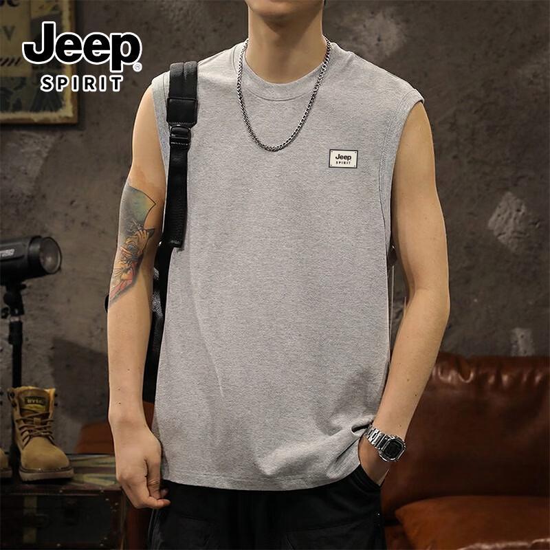 JEEP SPIRIT Unisex Loose Fit Cotton Tank Top