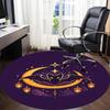 1pc Moon Bat Office Round Area Rug,  Mat Suitable ForOffice, Under Office Chairs Bedroom Living Room Home Decor, Room Deco