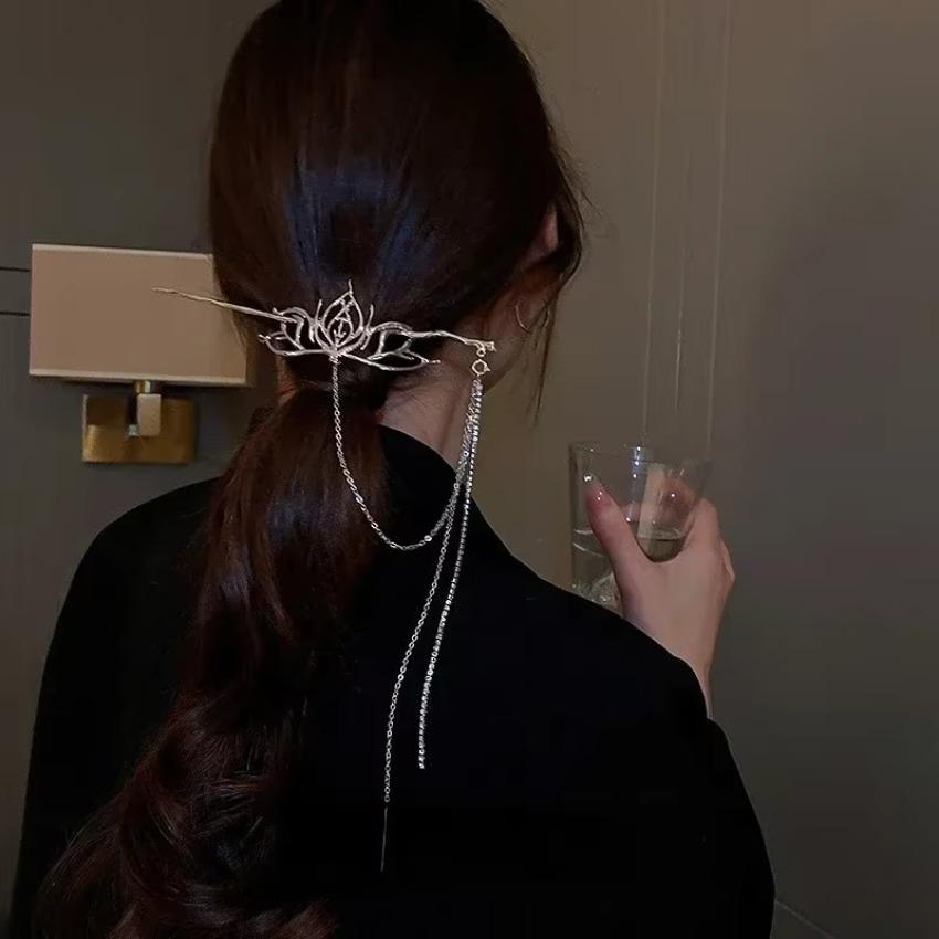 Chinese Accessories DIY Jewelry Hanfu Hollowed Out Headwear Butterfly Hairpin Accessories Tassel Step Shake