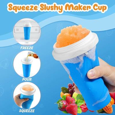 Magischer Slushy Maker Squeeze Cup Slushy Maker, Slushy Becher, Hausgemachter Milchshake Maker Kühlbecher für Utensilien Küche