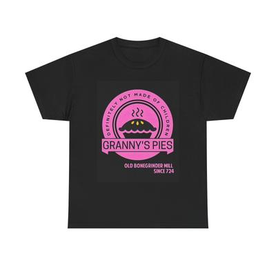 Granny's Pies Graphic T Shirt Mens Womens Tees Top Vintage Black And Pink Unisex Heavy Cotton Tee