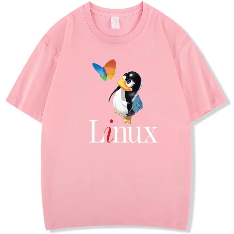 Fashion Men's T-shirt Cotton Short-Sleeve T-Shirt - Geek Programming Linux System Programmer Printed Design for Men and Women