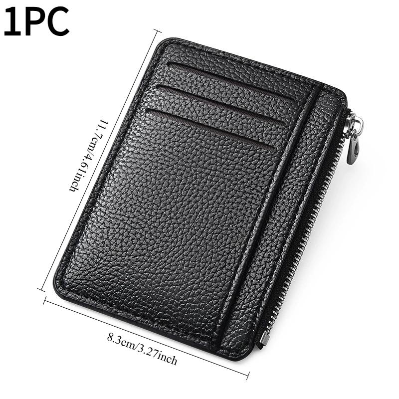 1PC Thin New Fashion Creative Zipper Coin Bag Card Bag Large Capacity Ultra-thin Simple Multi-card Change Bag