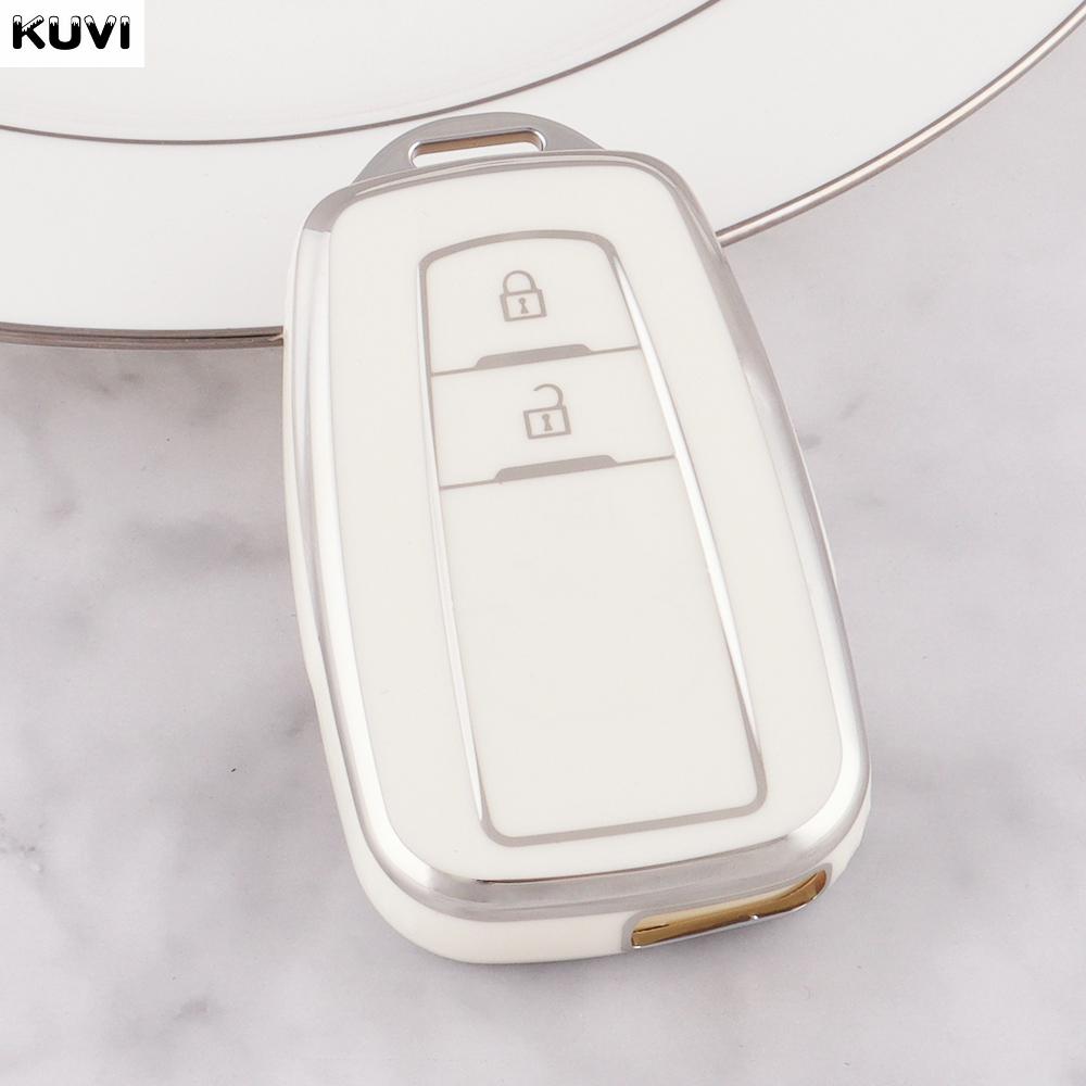 10Pcs 2 3 4 Buttons Tpu Key Case Cover Shell Fob For Toyota Prius Camry Corolla Chr C-Hr Rav4 Land Cruiser Prado Accessories