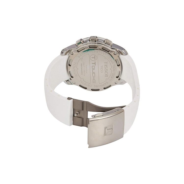 Tissot T-Touch II Series Quartz Movement Fashion Sports Watch 100m Waterproof Men watches White Titanium T047.220.47.111.00
