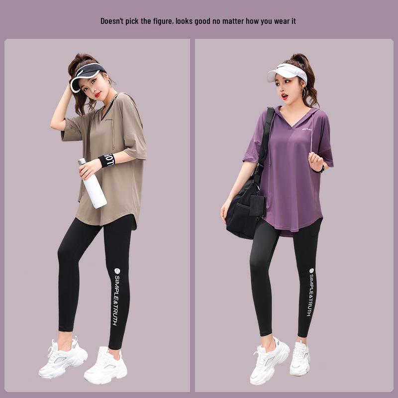 2024 Plus Size Yoga & Running Fitness Set - Tummy Control, Slim Fit