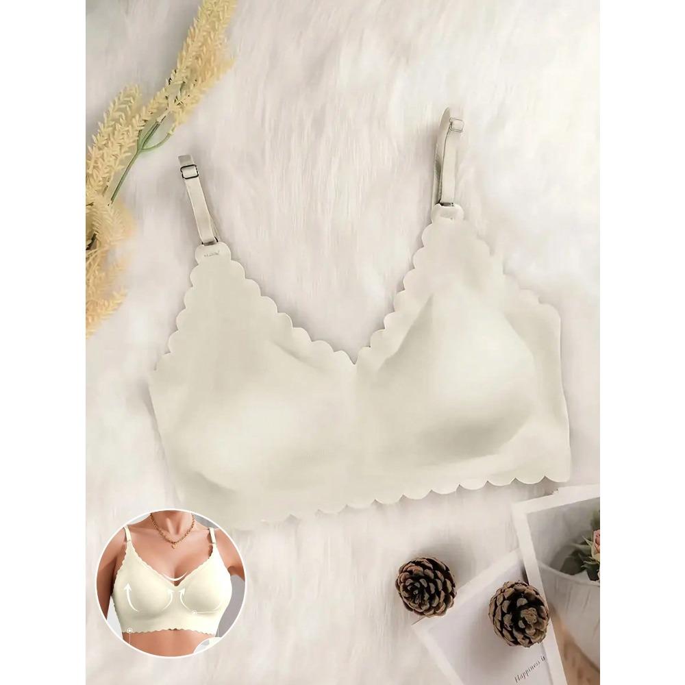 [Soft Wire-Free Bra] Soft Wire-Free T-Shirt Bra | Solid Color Seamless Underwear | Comfortable Close-Fitting for Daily Wear