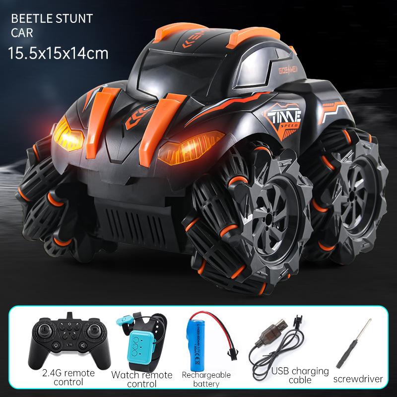 

Машинка для трюков с перекрестным опрокидыванием, с дистанционным управлением и датчиком жестов, полноприводная машина для дрифта, детская игрушечная электрическая машинка оранжевый